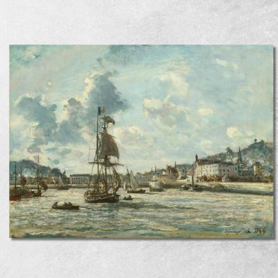 Entrance To The Port Of Honfleur Johan Barthold Jongkind jbj21 canvas print 