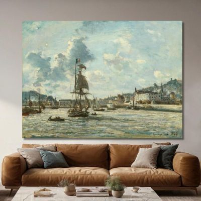 Entrance To The Port Of Honfleur Johan Barthold Jongkind jbj21 canvas print 