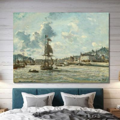 Entrance To The Port Of Honfleur Johan Barthold Jongkind jbj21 canvas print 