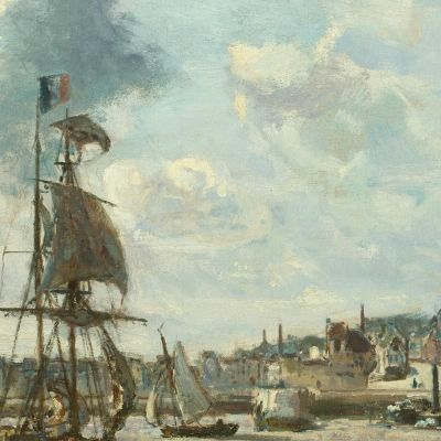 Entrance To The Port Of Honfleur Johan Barthold Jongkind jbj21 canvas print