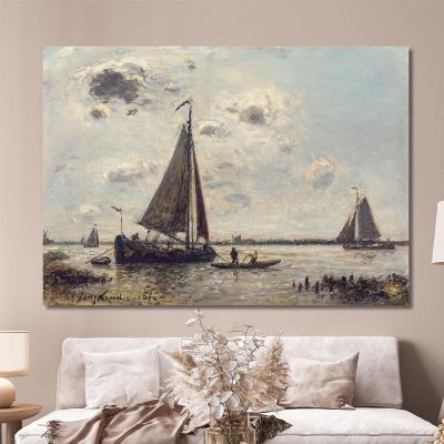 Environs De Dordrecht Johan Barthold Jongkind jbj23 canvas print 