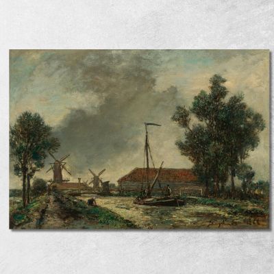 The Holland Footbridge Johan Barthold Jongkind jbj29 canvas print 
