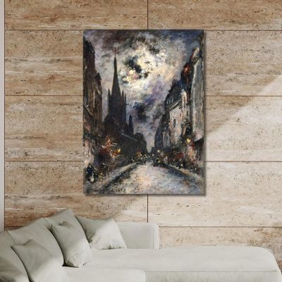 Saint-Séverin Street Current 5Th Arrondissement. Johan Barthold Jongkind jbj32 canvas print 