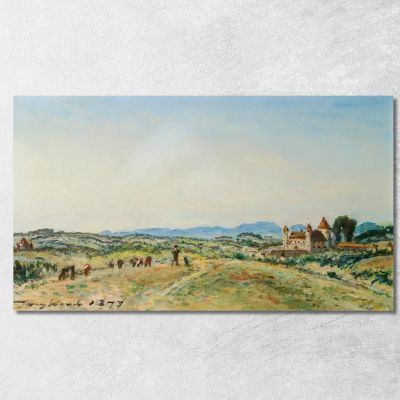 The Castle Of Virieu-Sur-Bourbre Isère Johan Barthold Jongkind jbj35 canvas print 
