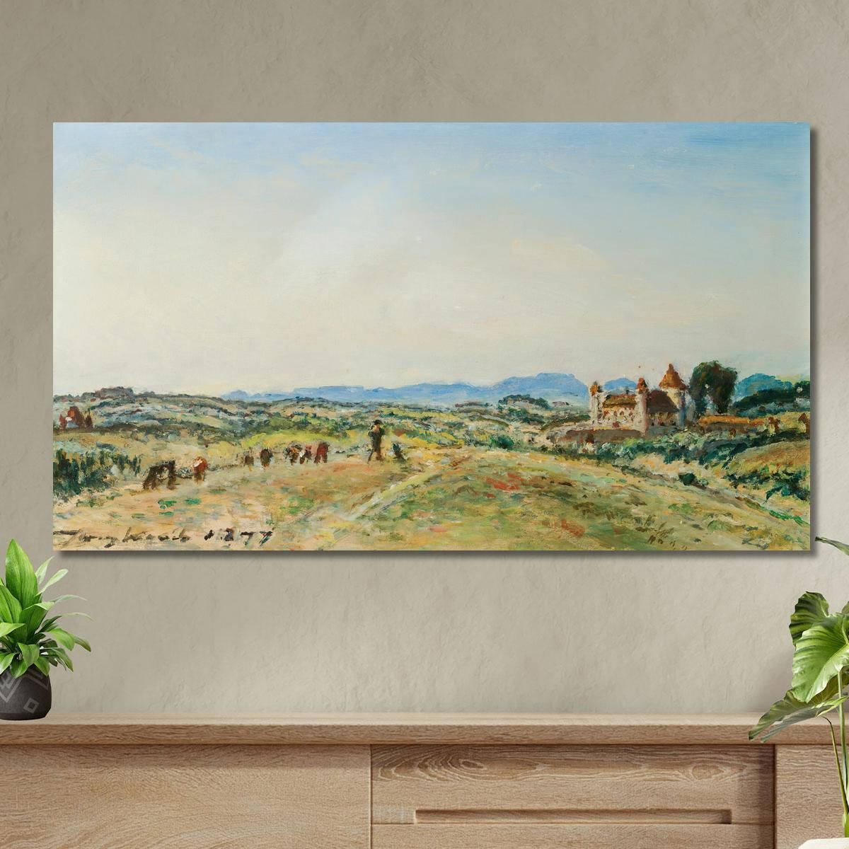 The Castle Of Virieu-Sur-Bourbre Isère Johan Barthold Jongkind jbj35 canvas print 