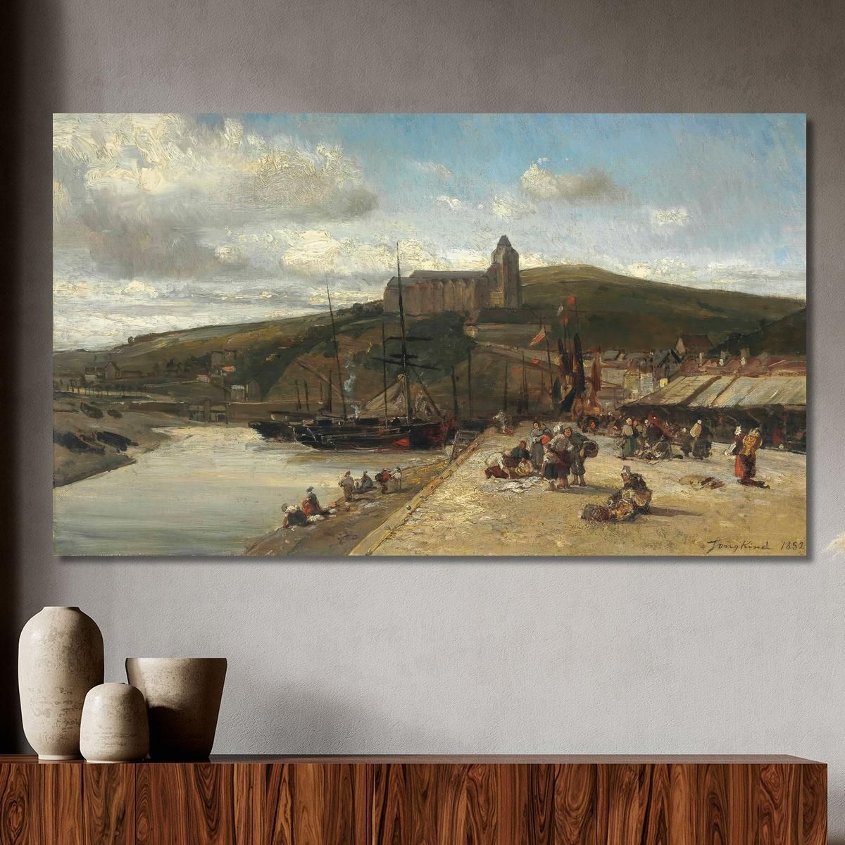 Le Treport The Morning Normandy Johan Barthold Jongkind jbj42 canvas print 