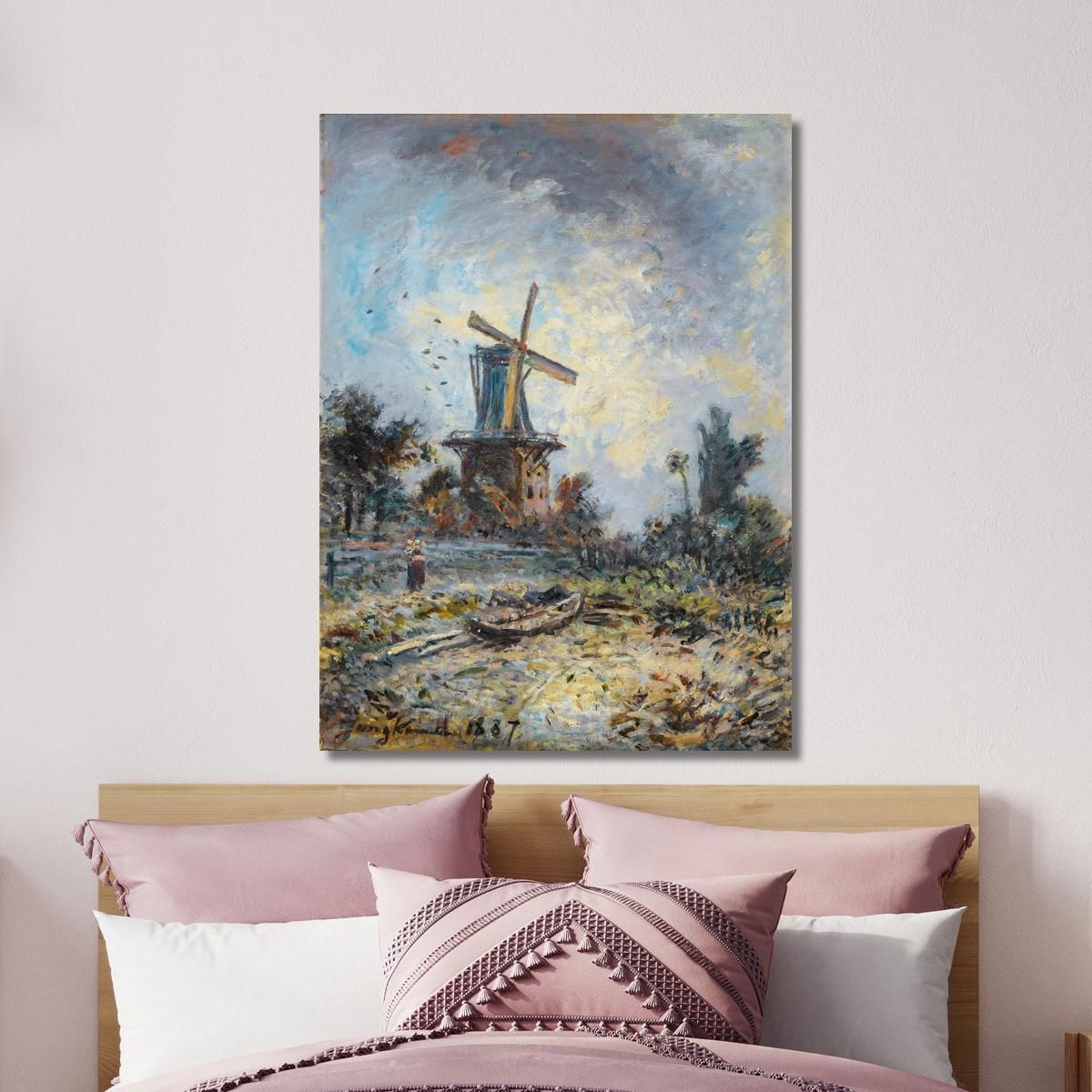 Windmill In Dordrecht Johan Barthold Jongkind jbj78 canvas print 