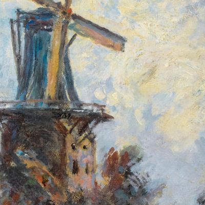 Windmill In Dordrecht Johan Barthold Jongkind jbj78 canvas print