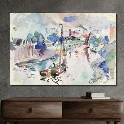 The Kostverloren Canal In Amsterdam Seen In A Northern Direction Rik Wouters rwo4 canvas print 