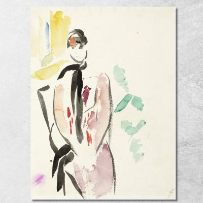 Sketch For A Portrait Of Mrs. De Carnière-Wouters Wife Of The Artist Rik Wouters rwo22 canvas print 