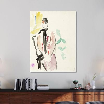 Sketch For A Portrait Of Mrs. De Carnière-Wouters Wife Of The Artist Rik Wouters rwo22 canvas print 