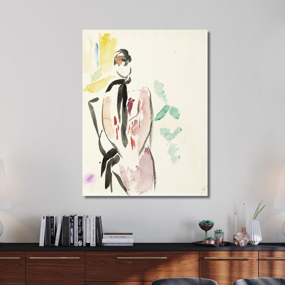 Sketch For A Portrait Of Mrs. De Carnière-Wouters Wife Of The Artist Rik Wouters rwo22 canvas print 