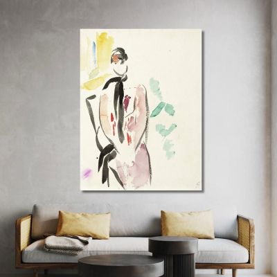 Sketch For A Portrait Of Mrs. De Carnière-Wouters Wife Of The Artist Rik Wouters rwo22 canvas print 