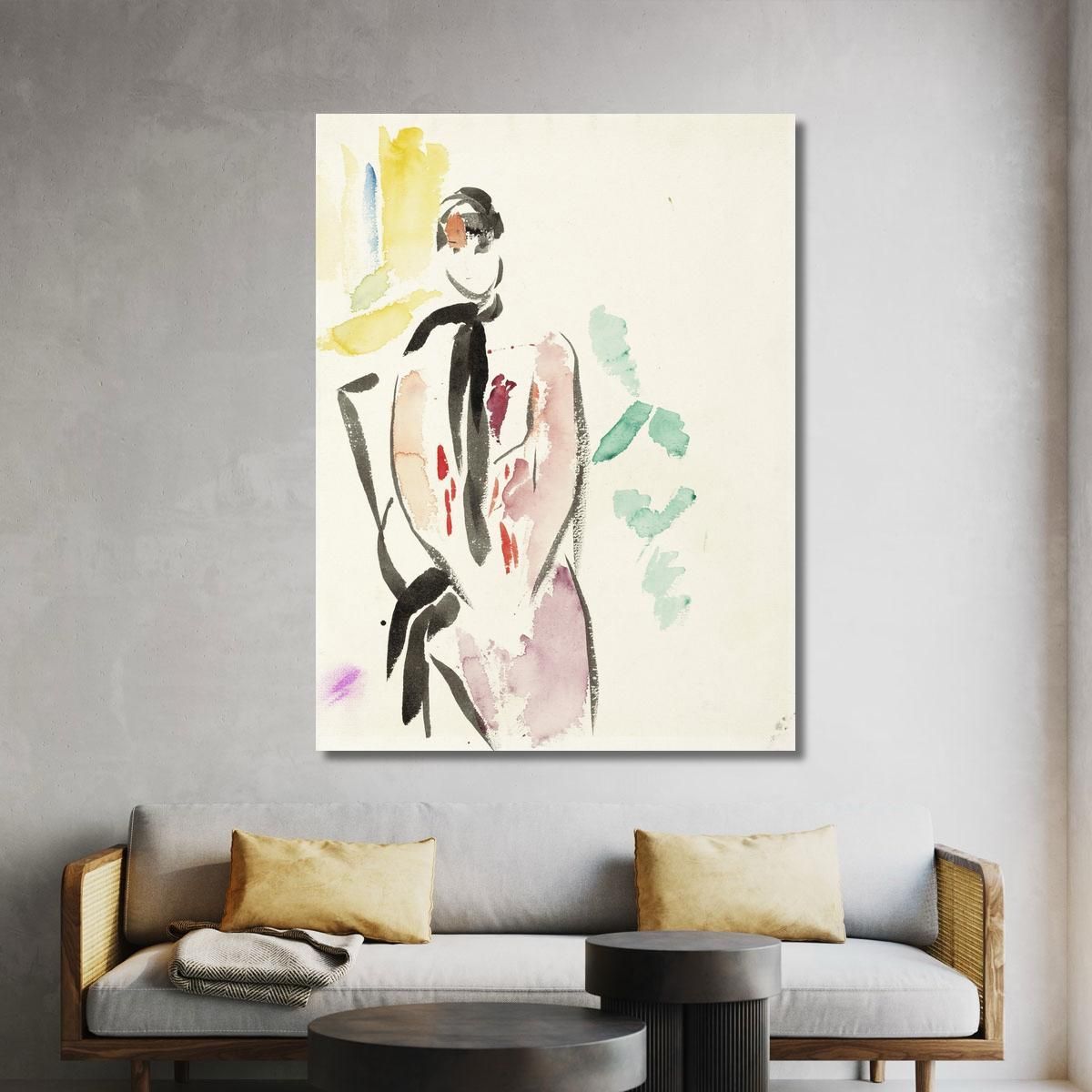 Sketch For A Portrait Of Mrs. De Carnière-Wouters Wife Of The Artist Rik Wouters rwo22 canvas print 