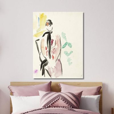 Sketch For A Portrait Of Mrs. De Carnière-Wouters Wife Of The Artist Rik Wouters rwo22 canvas print 