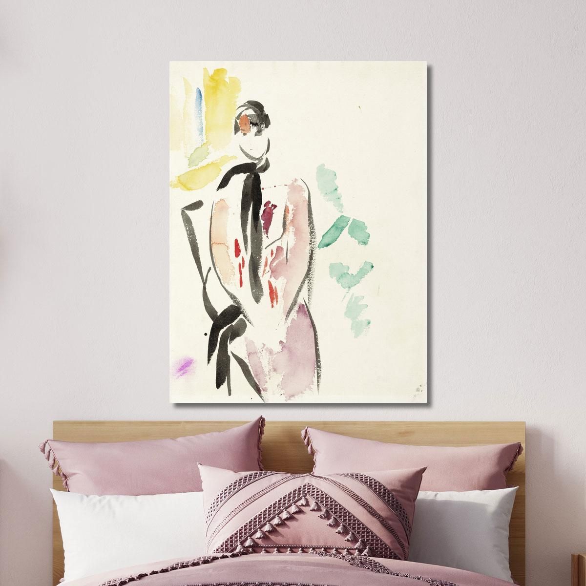 Sketch For A Portrait Of Mrs. De Carnière-Wouters Wife Of The Artist Rik Wouters rwo22 canvas print 