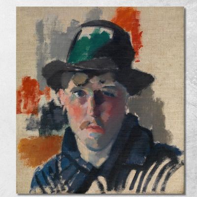 Self Portrait In A Green Hat Rik Wouters rwo25 canvas print 