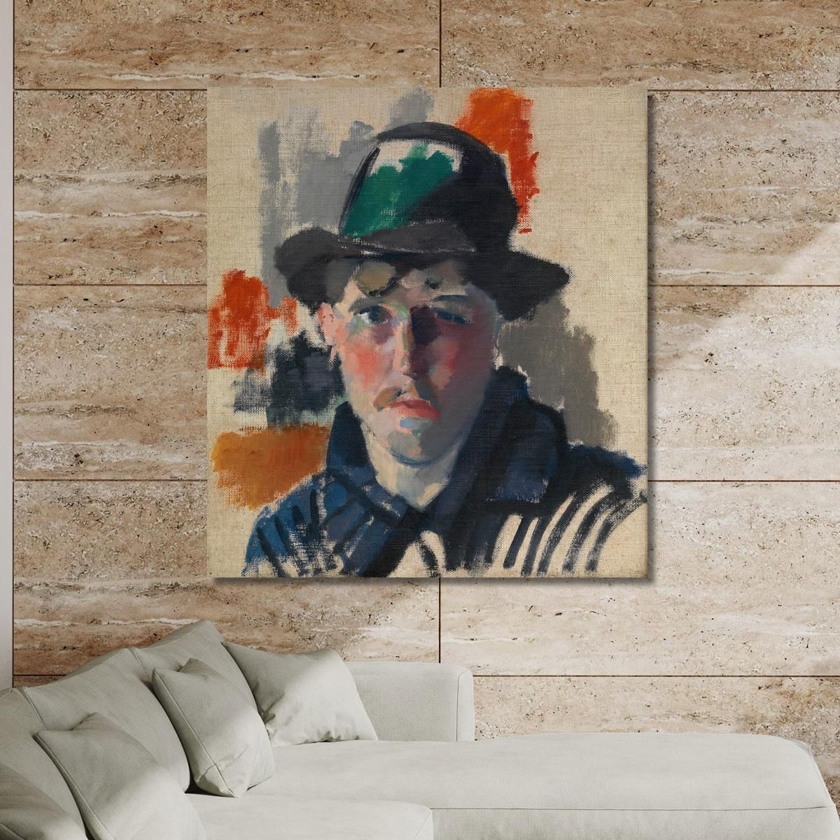 Self Portrait In A Green Hat Rik Wouters rwo25 canvas print 