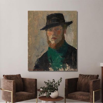 Self Portrait In Black Hat Rik Wouters rwo26 canvas print 