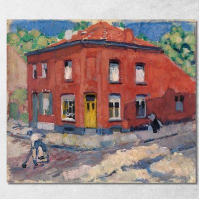 The Red House Late Snow Rik Wouters rwo33 canvas print 