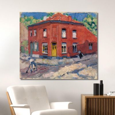 The Red House Late Snow Rik Wouters rwo33 canvas print 