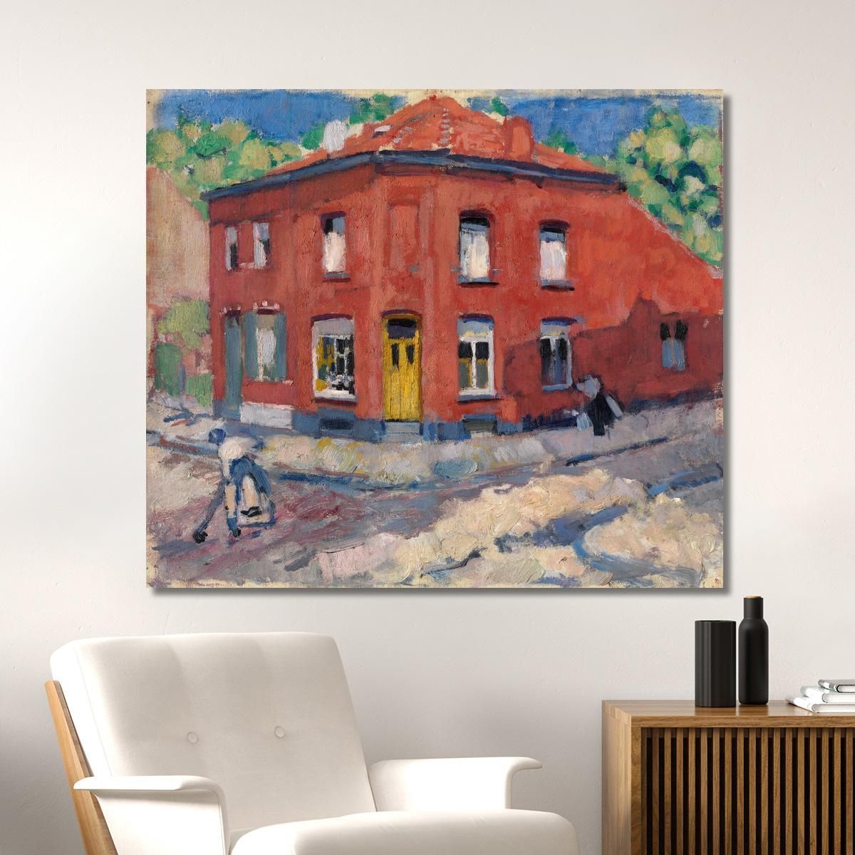 The Red House Late Snow Rik Wouters rwo33 canvas print 