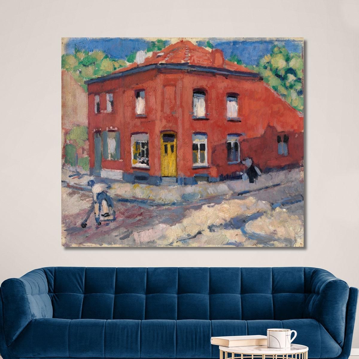 The Red House Late Snow Rik Wouters rwo33 canvas print 