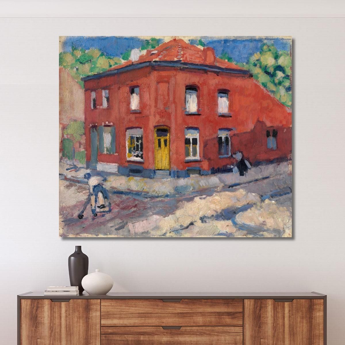 The Red House Late Snow Rik Wouters rwo33 canvas print 