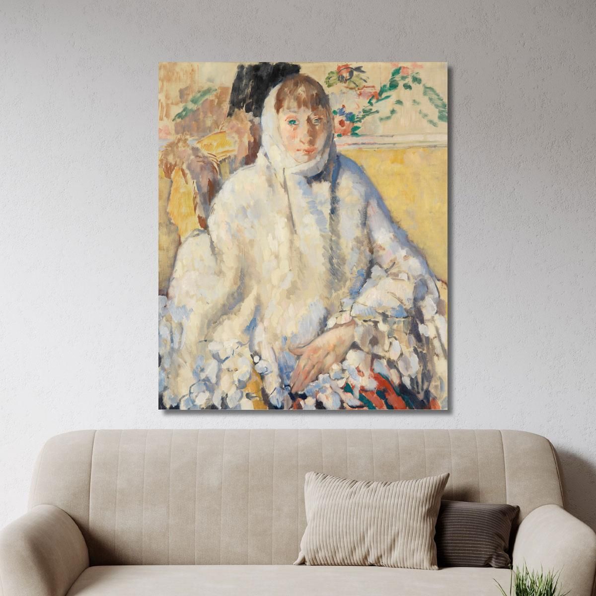 The Sick Woman With The White Shawl Rik Wouters rwo34 canvas print 