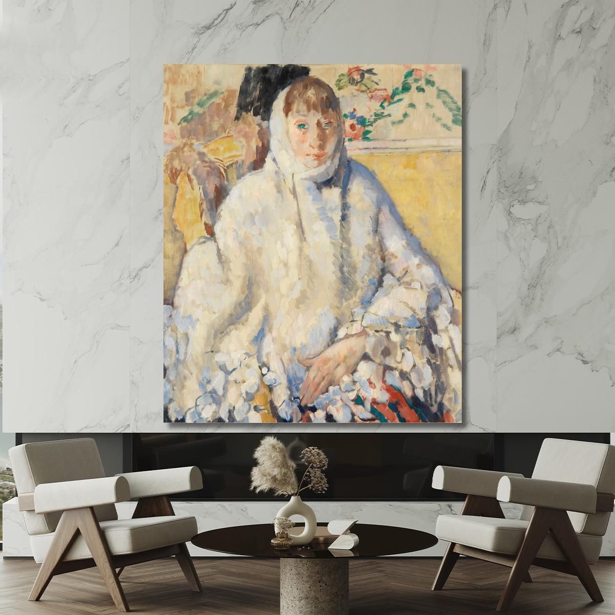 The Sick Woman With The White Shawl Rik Wouters rwo34 canvas print 