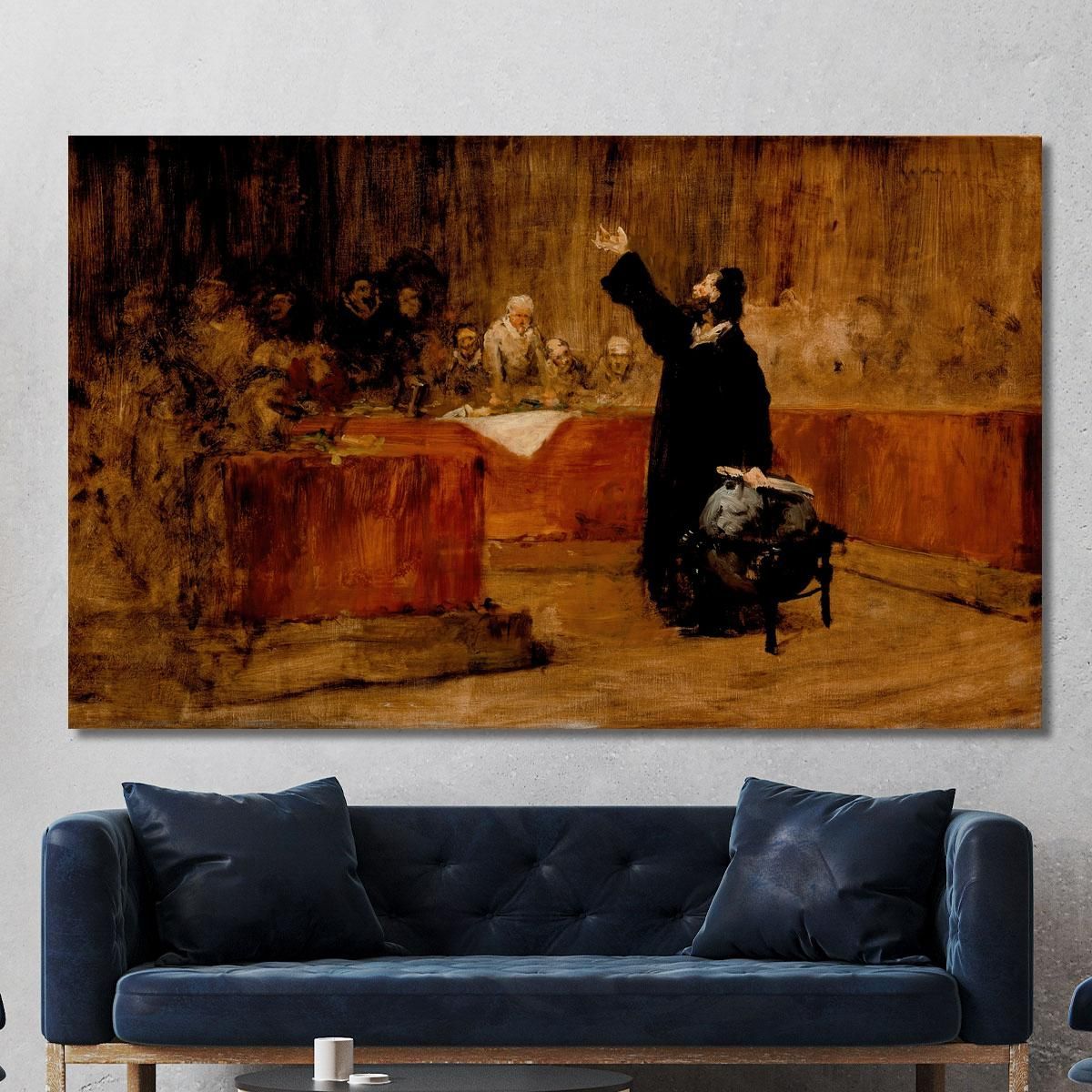 Christopher Columbus Before The Council Of Salamanca William Merritt Chase wmc12 canvas print 