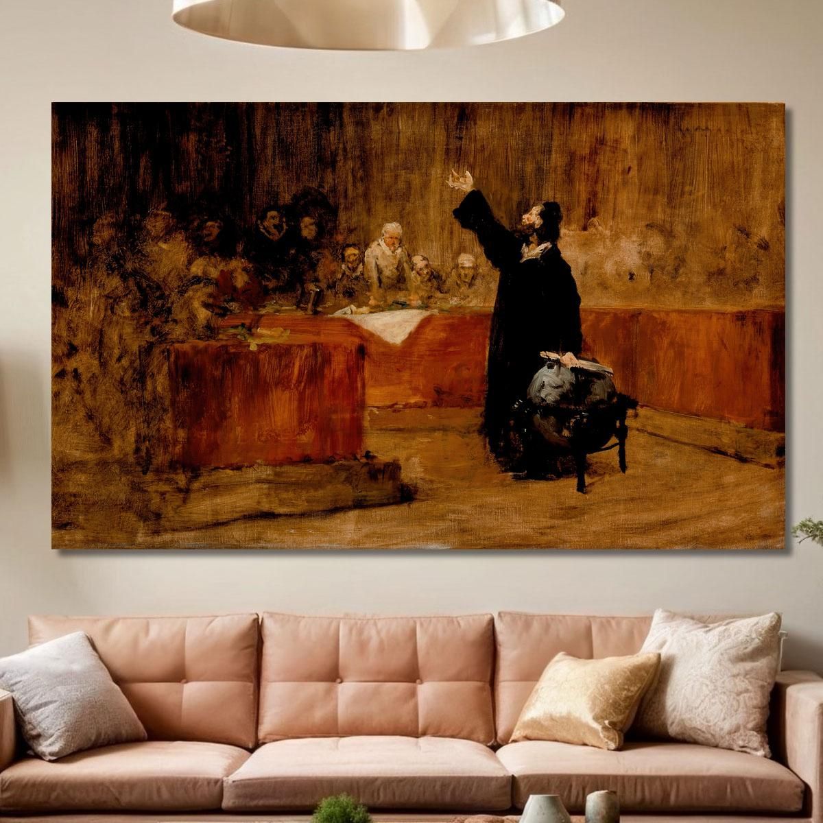 Christopher Columbus Before The Council Of Salamanca William Merritt Chase wmc12 canvas print 