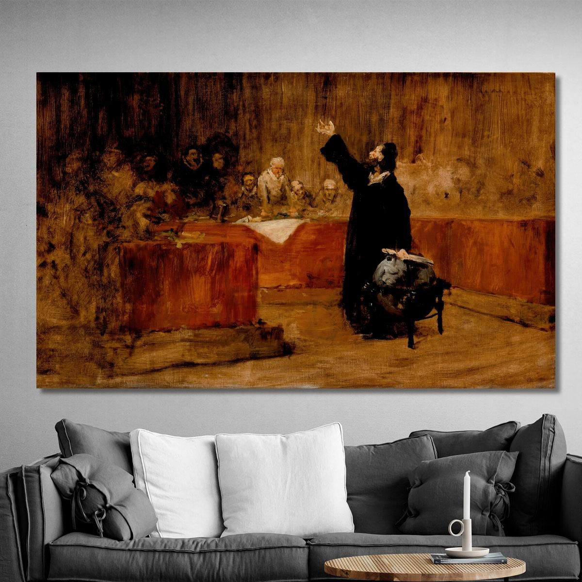 Christopher Columbus Before The Council Of Salamanca William Merritt Chase wmc12 canvas print 