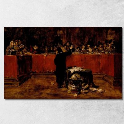 Christopher Columbus Before The Spanish Council William Merritt Chase wmc13 canvas print 