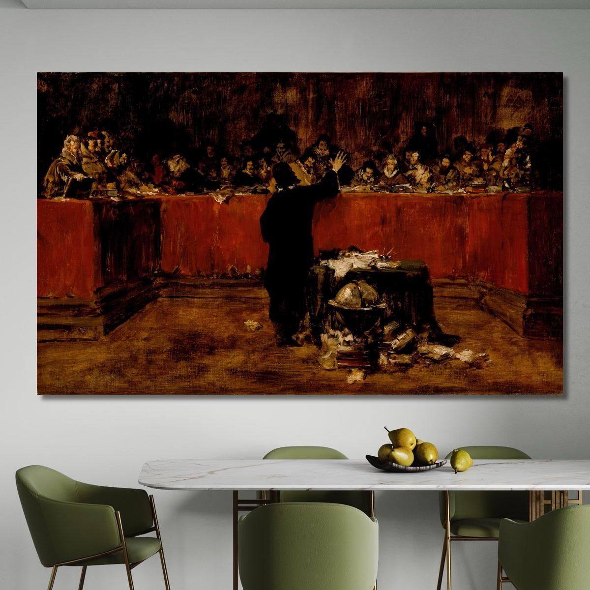 Christopher Columbus Before The Spanish Council William Merritt Chase wmc13 canvas print 