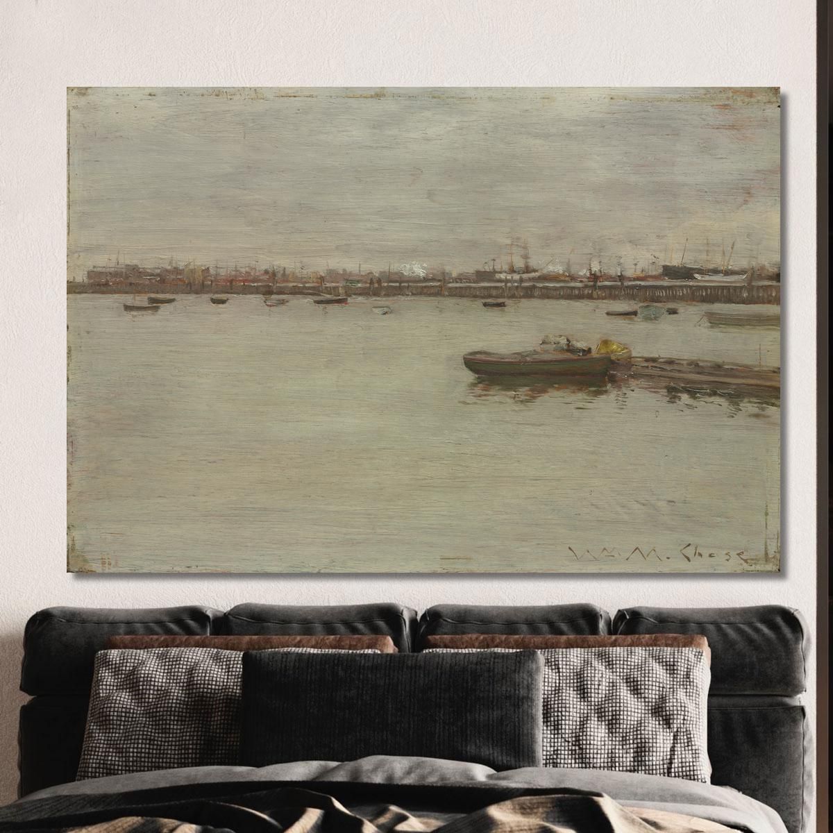 Gray Day On The Bay William Merritt Chase wmc24 canvas print 