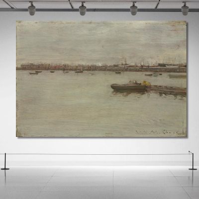 Gray Day On The Bay William Merritt Chase wmc24 canvas print 