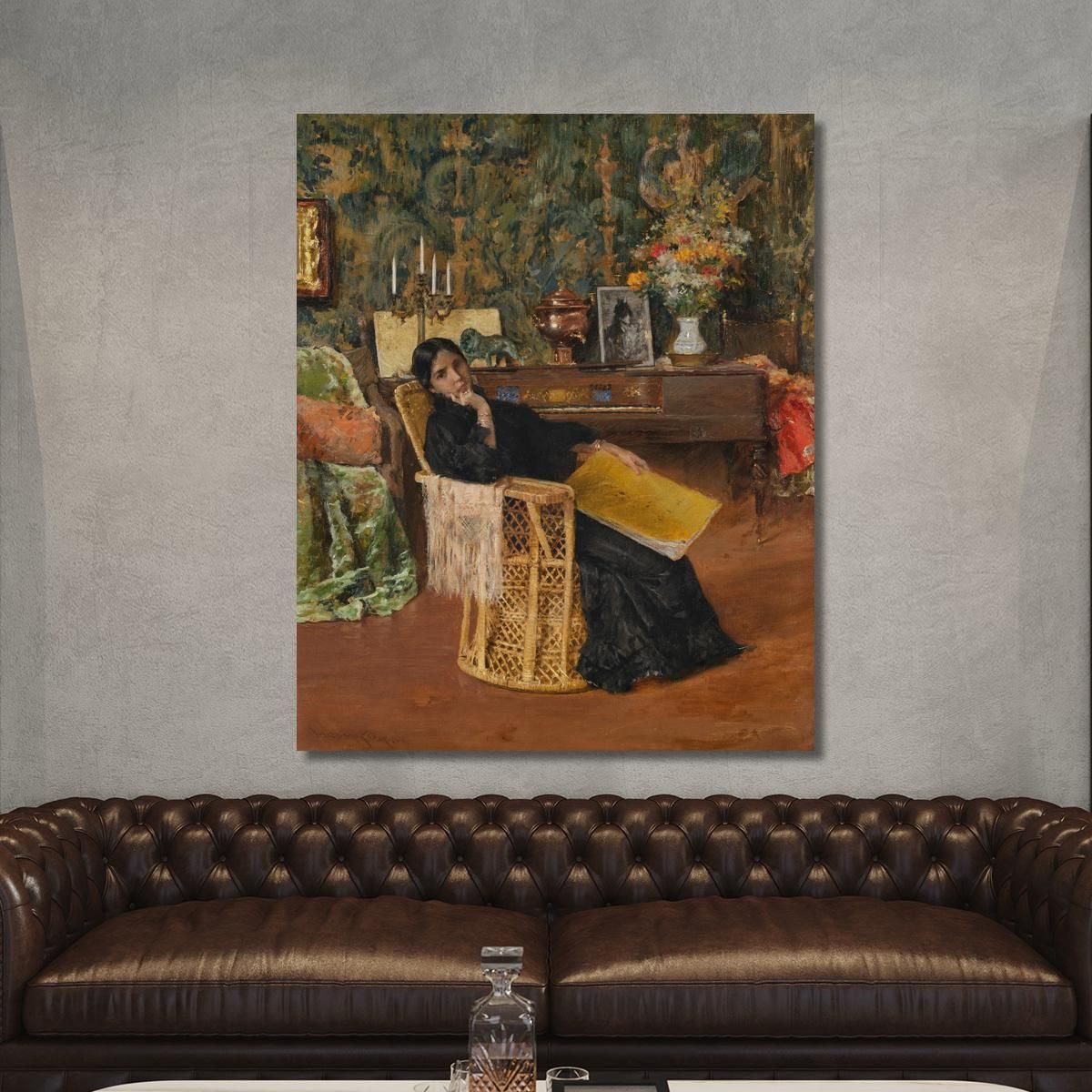 In The Studio William Merritt Chase wmc30 canvas print 