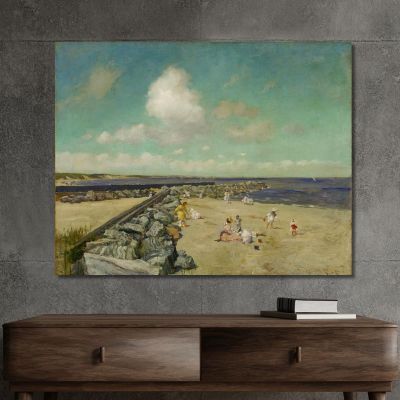 Morning At Breakwater Shinnecock William Merritt Chase wmc40 canvas print 