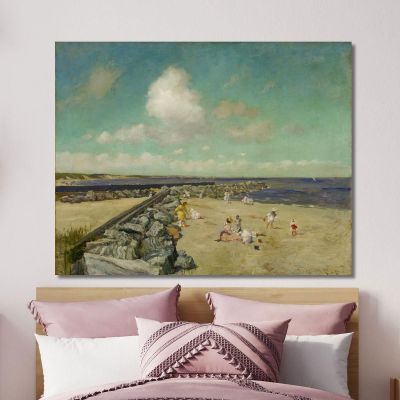 Morning At Breakwater Shinnecock William Merritt Chase wmc40 canvas print 