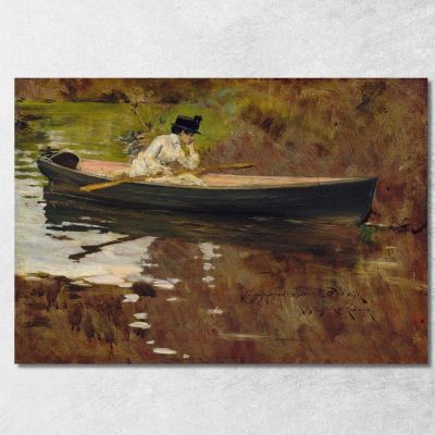 Mrs. Chase In Prospect Park William Merritt Chase wmc43 canvas print 