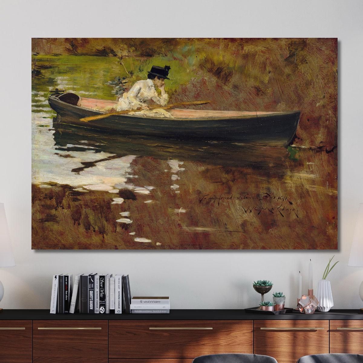 Mrs. Chase In Prospect Park William Merritt Chase wmc43 canvas print 