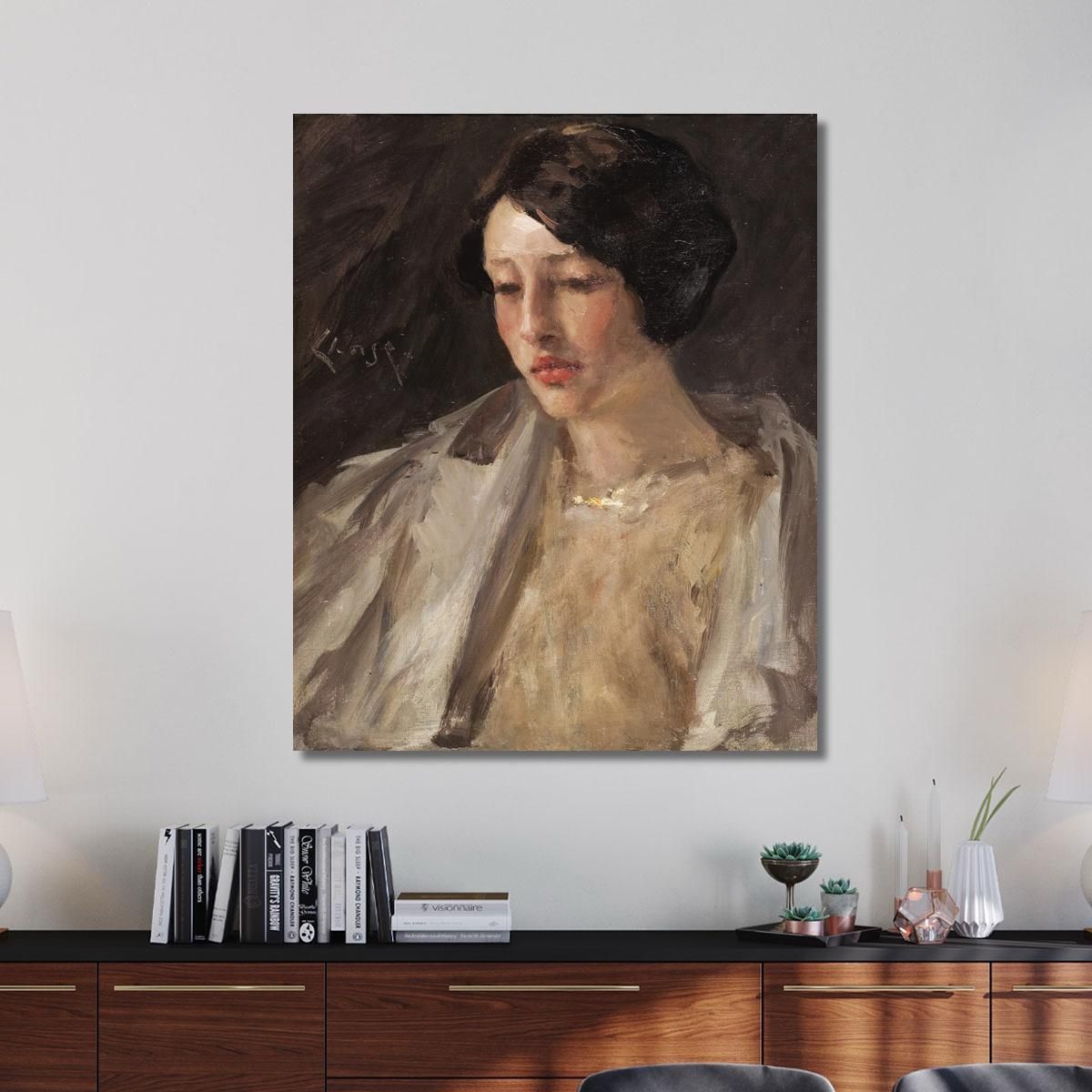 Portrait Of Esther M. Groome William Merritt Chase wmc59 canvas print 