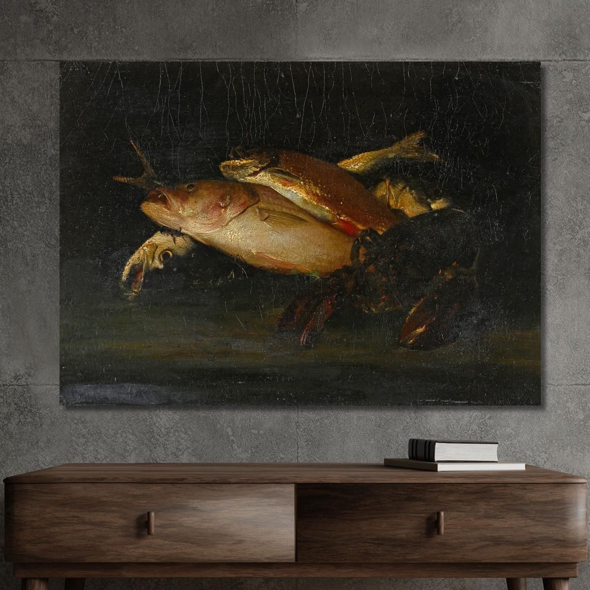 Still Life With Fish William Merritt Chase wmc80 canvas print 