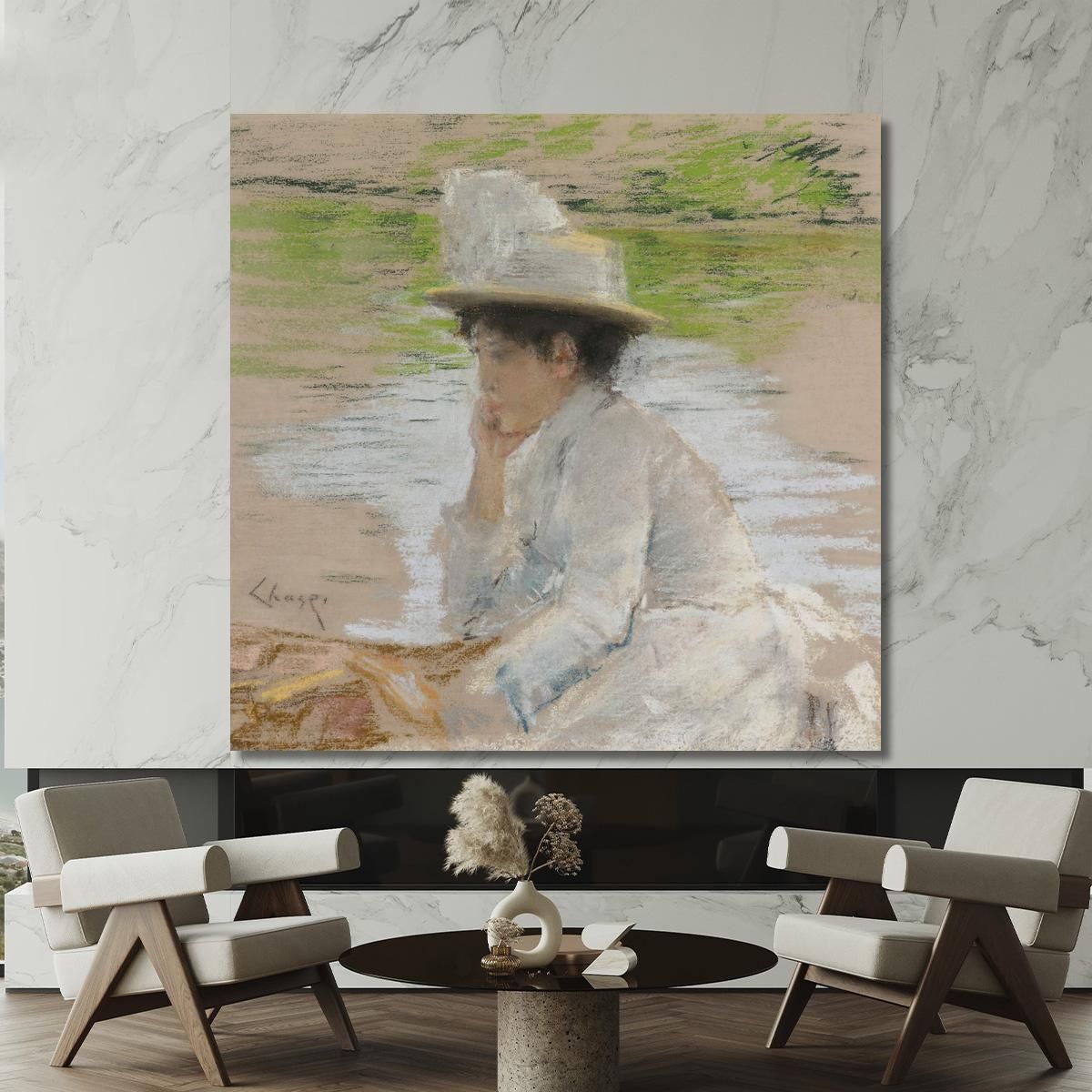 Untitled Portrait Of Mrs. Chase William Merritt Chase wmc107 canvas print 