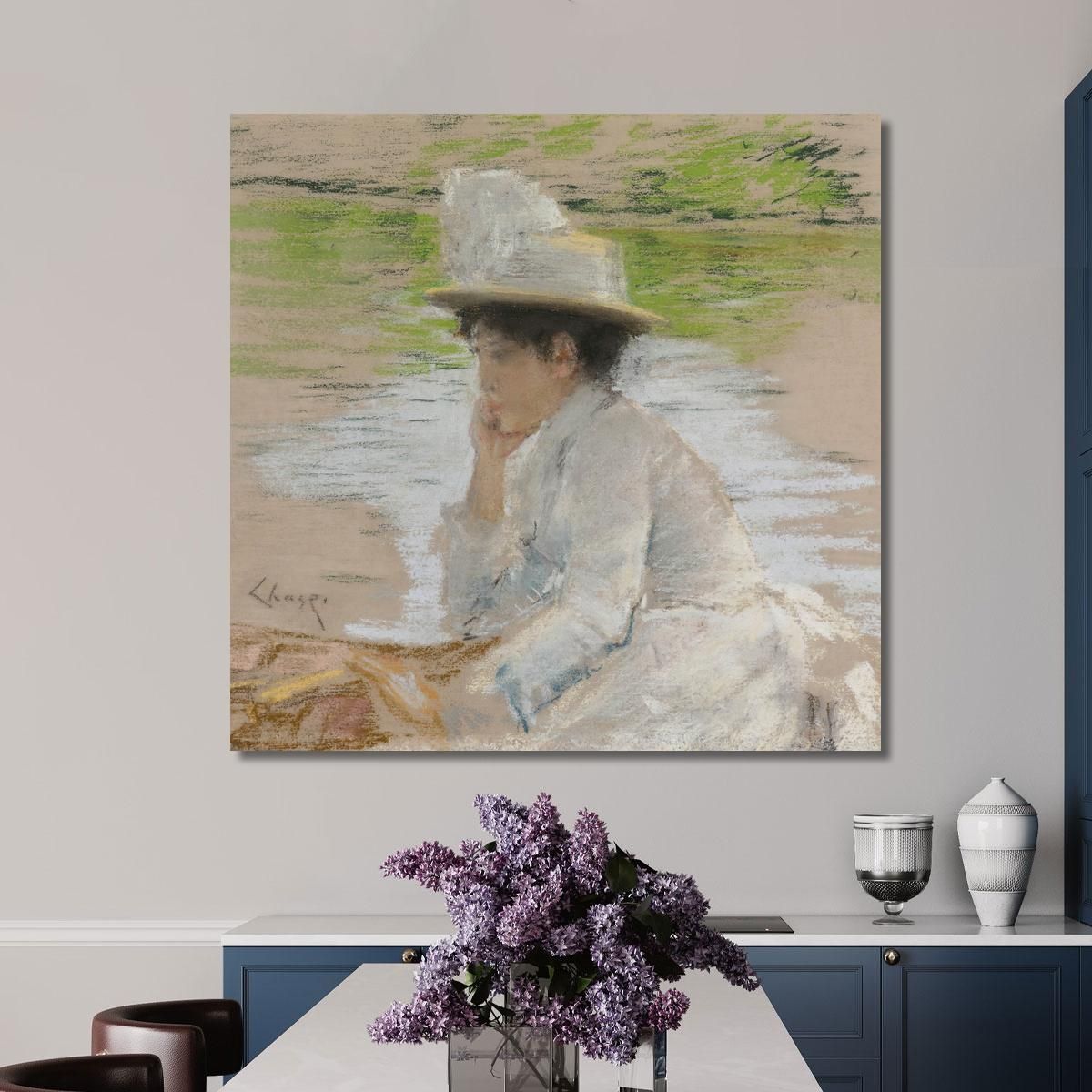 Untitled Portrait Of Mrs. Chase William Merritt Chase wmc107 canvas print 