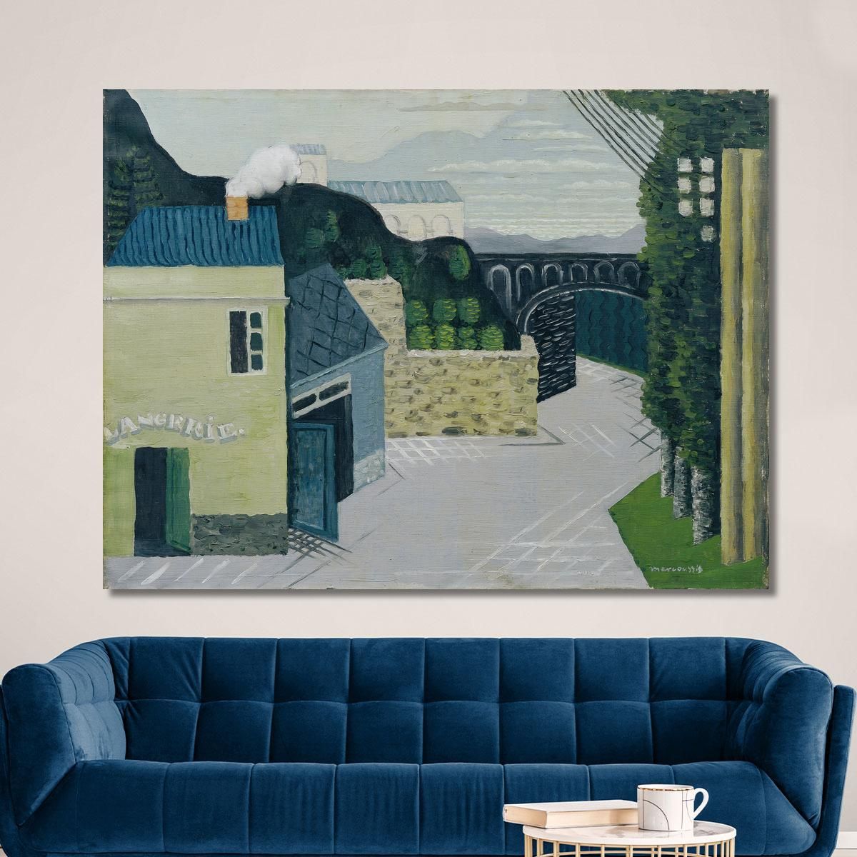 City With Viaduct Louis Marcoussis lmr1 canvas print 