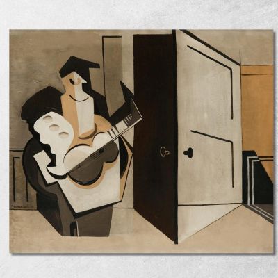 Musician In An Interior Louis Marcoussis lmr17 canvas print 