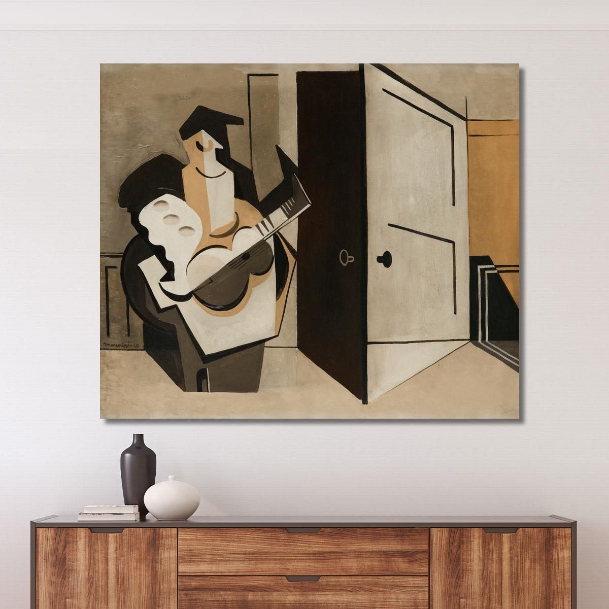 Musician In An Interior Louis Marcoussis lmr17 canvas print 