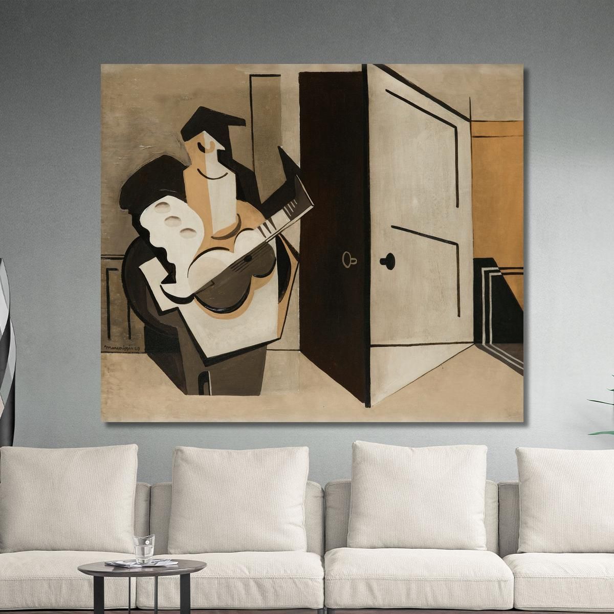 Musician In An Interior Louis Marcoussis lmr17 canvas print 